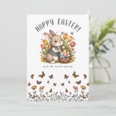 バタフライポピー、バニー&イースターホリデーカード 招待状 (スタンド正面)