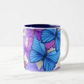 バタフライマインスパイアグ – エレガンス満点 ツートーンマグカップ (正面右)
