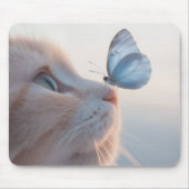 バタフライマウスパッド付き猫 マウスパッド (正面)