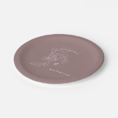 バタフライマウベビーシャワーカスタム ペーパープレート (アングル)