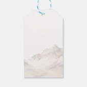 バタフライマウンテンズガールベビーシャワーありがとう ギフトタグ (裏面)