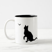 バタフライマグカップ付き猫 ツートーンマグカップ (左)