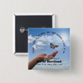 バタフライマグネットを解放するボタンハンドHAMbyWG 缶バッジ (正面&裏面)