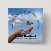 バタフライマグネットを解放するボタンハンドHAMbyWG 缶バッジ (正面)