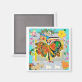 バタフライマグネット マグネット (正面/裏面)