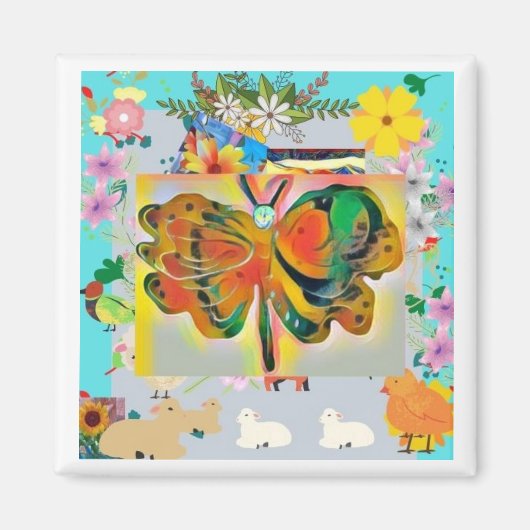 バタフライマグネット マグネット (正面)