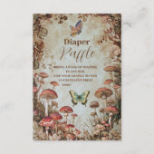 バタフライマッシュルーム木地自然おむつラッフル エンクロージャーカード (正面)