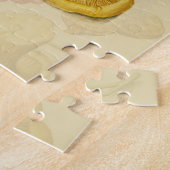 バタフライマッシュルーム花の水絵画色の ジグソーパズル (側面)