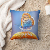 バタフライマッシュルーム落ち着いた静かな自然平和 クッション (ブランケット)