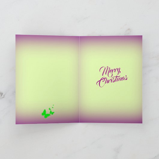 バタフライマネキンドレス型枠クリスマスツリー シーズンカード (内部)