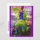 バタフライマネキンドレス型枠クリスマスツリー ポストカード (正面/裏面)