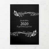 バタフライミュージック卒業3枚の写真 三つ折り案内状 (カバー)