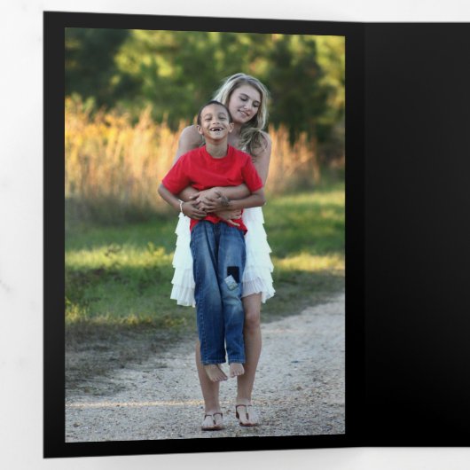 バタフライミュージック卒業3枚の写真 三つ折り案内状 (内部最初)