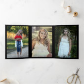 バタフライミュージック卒業3枚の写真 三つ折り案内状 (内部)