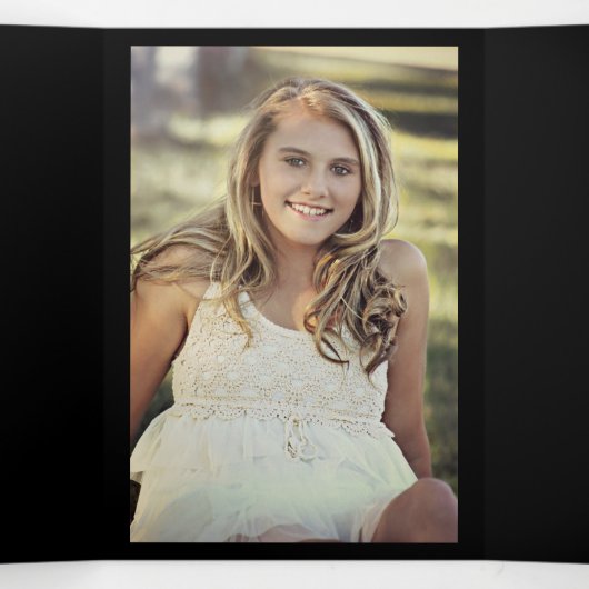 バタフライミュージック卒業3枚の写真 三つ折り案内状 (内部中)