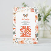 バタフライミードウ ウォーターカラー ブライダルシャワー オーダーメイド エンクロージャーカード (スタンド正面)