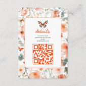 バタフライミードウ ウォーターカラー ブライダルシャワー オーダーメイド エンクロージャーカード (正面)