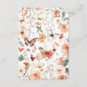 バタフライミードウ ウォーターカラー ブライダルシャワー QRコード エンクロージャーカード (裏面)