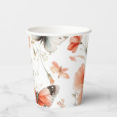 バタフライミードウ 水彩 結婚式前のお茶会 プリティ 紙コップ (裏面)