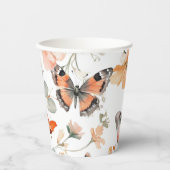 バタフライミードウ 水彩 結婚式前のお茶会 プリティ 紙コップ (正面)