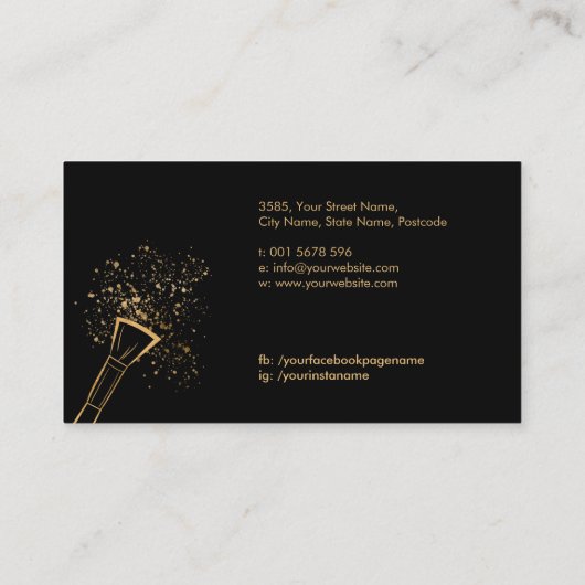 バタフライメイクアップキット 名刺 (裏面)