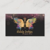 バタフライメイクアップブラシ雌プロファイル 名刺 (正面)