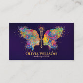 バタフライメイクアップブラシ雌プロファイル 名刺 (正面)