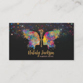 バタフライメイクアップブラシ雌プロファイル 名刺 (正面)