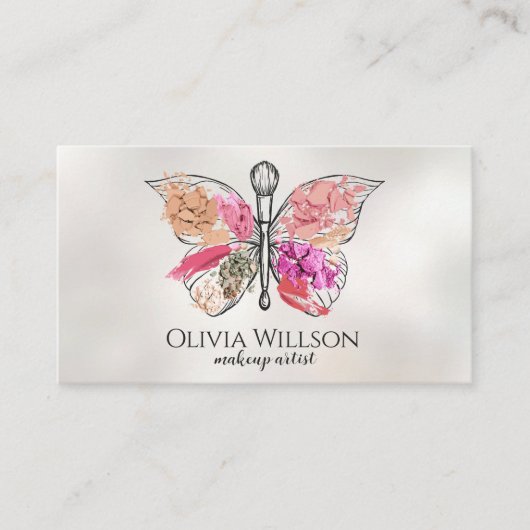 バタフライメイクアップブラシ 名刺 (正面)