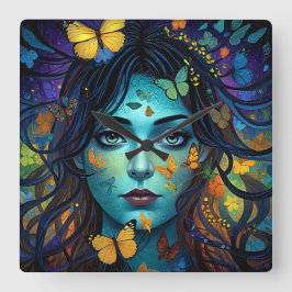 バタフライメイド スクエア壁時計