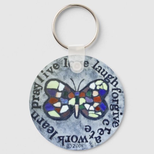 バタフライメッセージ キーホルダー (正面)