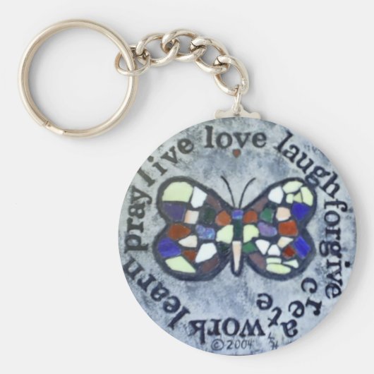 バタフライメッセージ キーホルダー (正面)