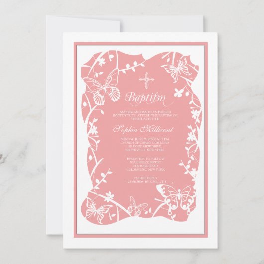 バタフライメドウ宗教的招待状 招待状 (正面)