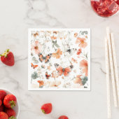 バタフライメドウ水の色かわいらし スタンダードカクテルナプキン (インサイチュ)