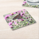 バタフライメドウ スクエアペーパーコースター (アングル)