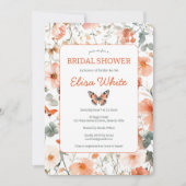 バタフライメドーウォーターブライダルシャワーカスタム 招待状 (正面)