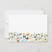 バタフライメモリアルサンキューカードエレガントブラック サンキューカード (裏面)