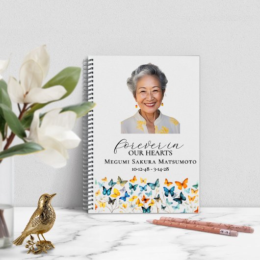 バタフライメモリアル写真記念スパイラルノート ノートブック