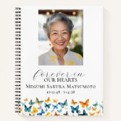 バタフライメモリアル写真記念スパイラルノート ノートブック (正面)