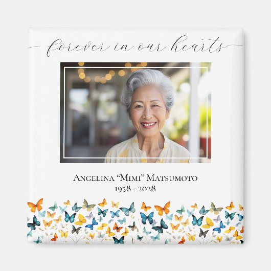 バタフライメモリアル形写しマグネット マグネット (正面)