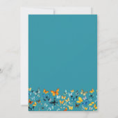 バタフライメモリアル招待状-ティール(緑がかった色)バック 招待状 (裏面)