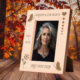 バタフライメモリアル永遠に私たちのハート写真 レーザー彫刻フレーム