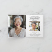 バタフライメモリアル祈りの言葉カード – 予算 サンキューカード (内部)