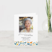 バタフライメモリアル祈りの言葉カード – 予算 サンキューカード (正面)