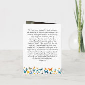 バタフライメモリアル祈りの言葉カード – 予算 サンキューカード (裏面)