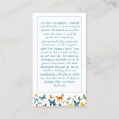 バタフライメモリアル祈りの言葉カード 名刺 (裏面)