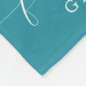 バタフライメモリカスタマイズーフリースブランケットティール(緑がかった色) フリースブランケット (角)