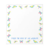 バタフライメモ帳 ノートパッド (正面)