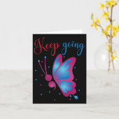 バタフライメンタルヘルス自殺認識度半植民地時代 カード (黄色い花)