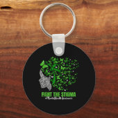 バタフライメンタルヘルスS認識度スティグと戦う キーホルダー (正面)